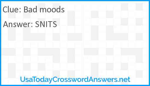 Bad moods Answer