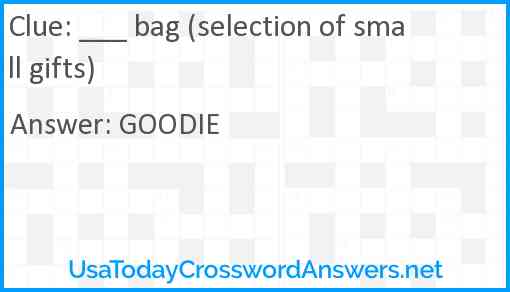 ___ bag (selection of small gifts) Answer