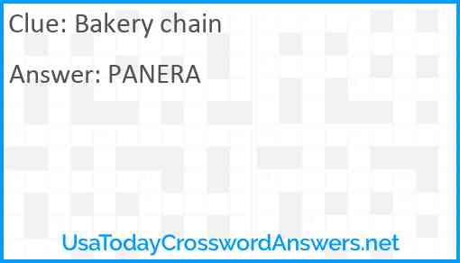 Bakery chain Answer