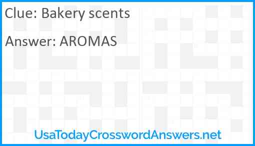 Bakery scents Answer