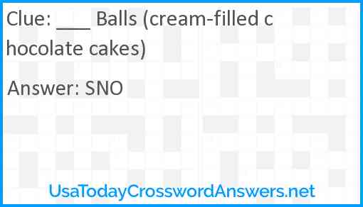 ___ Balls (cream-filled chocolate cakes) Answer