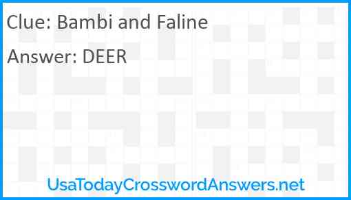 Bambi and Faline Answer