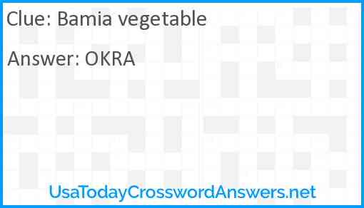 Bamia vegetable Answer