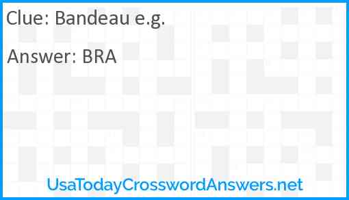 Bandeau e.g. Answer