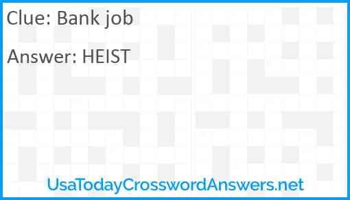 Bank job Answer