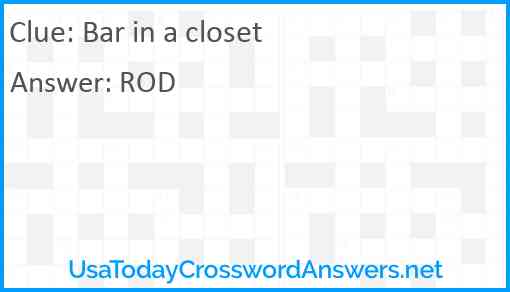 Bar in a closet Answer