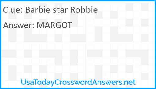Barbie star Robbie Answer