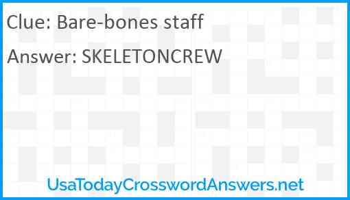 Bare-bones staff Answer