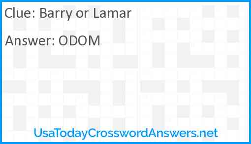 Barry or Lamar Answer