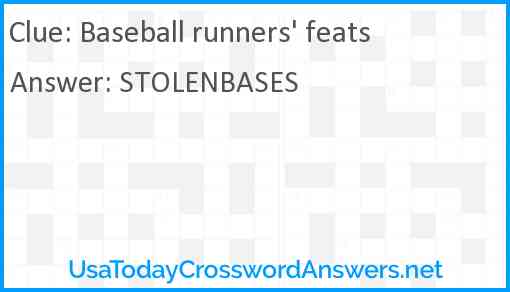 Baseball runners' feats Answer