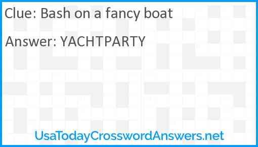 Bash on a fancy boat Answer
