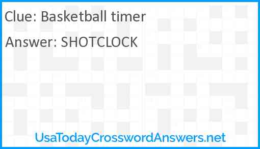 Basketball timer Answer