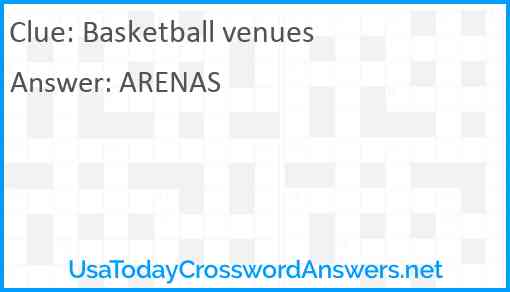 Basketball venues Answer