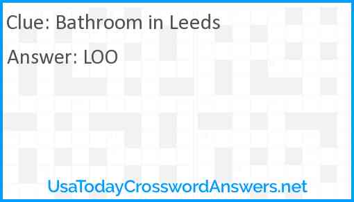 Bathroom in Leeds Answer