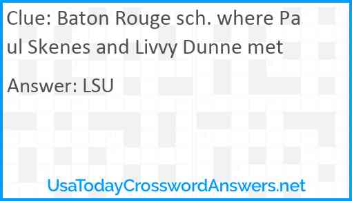 Baton Rouge sch. where Paul Skenes and Livvy Dunne met Answer