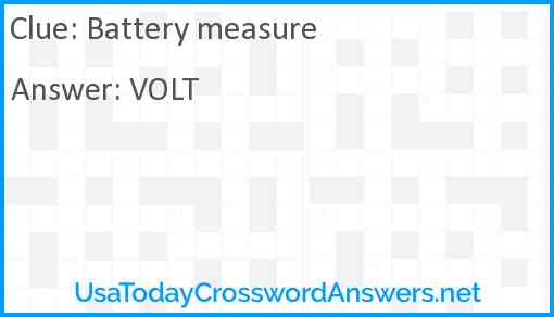 Battery measure Answer