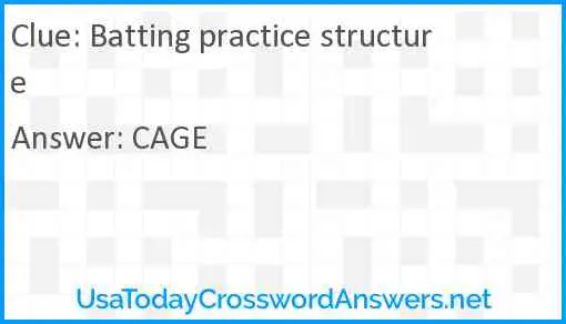 Batting practice structure Answer