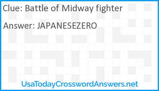 Battle of Midway fighter Answer