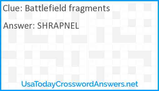 Battlefield fragments Answer