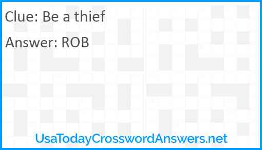 Be a thief Answer