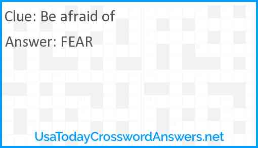 Be afraid of Answer