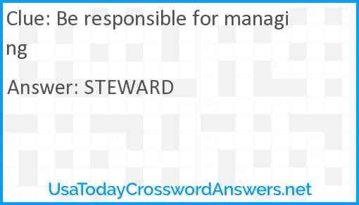Be responsible for managing Answer