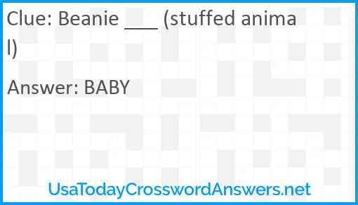 Beanie ___ (stuffed animal) Answer
