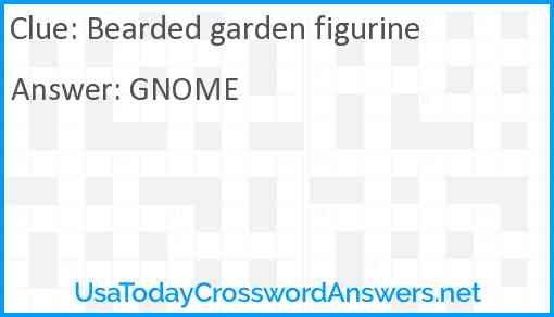 Bearded garden figurine Answer