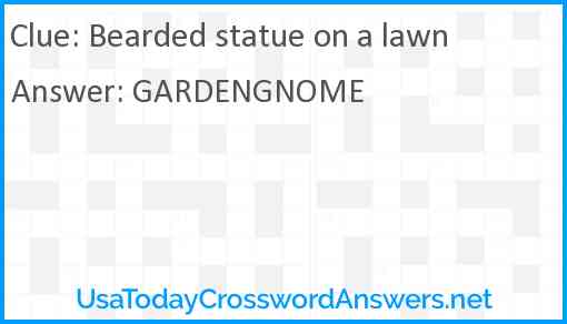 Bearded statue on a lawn Answer