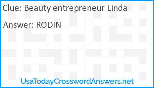 Beauty entrepreneur Linda Answer
