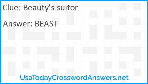 Beauty's suitor Answer