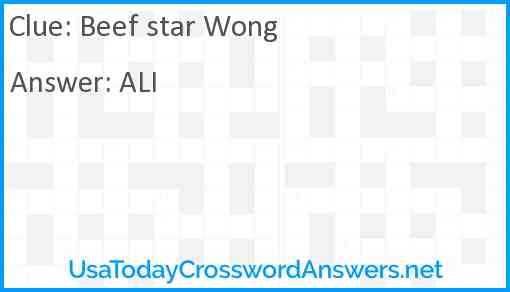 Beef star Wong Answer