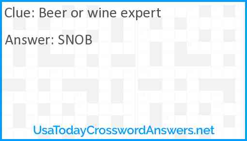 Beer or wine expert Answer