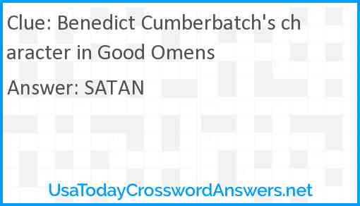 Benedict Cumberbatch's character in Good Omens Answer