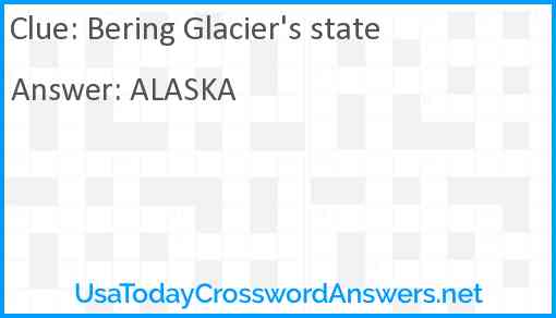 Bering Glacier's state Answer