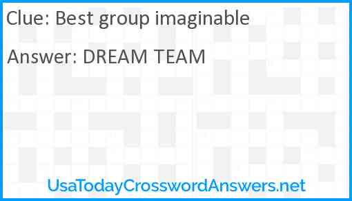 Best group imaginable Answer