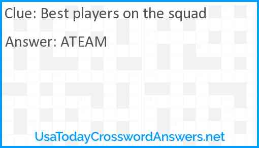 Best players on the squad Answer