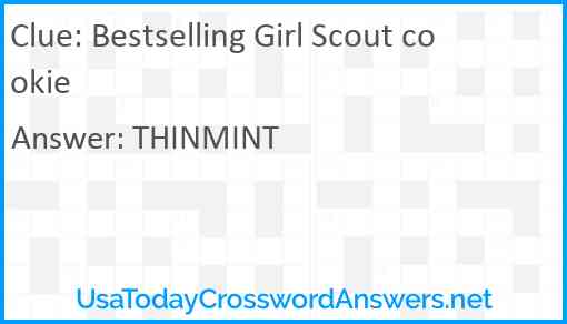 Bestselling Girl Scout cookie Answer