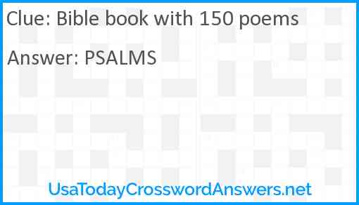 Bible book with 150 poems Answer