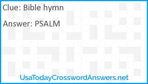 Bible hymn Answer