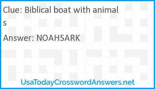 Biblical boat with animals Answer