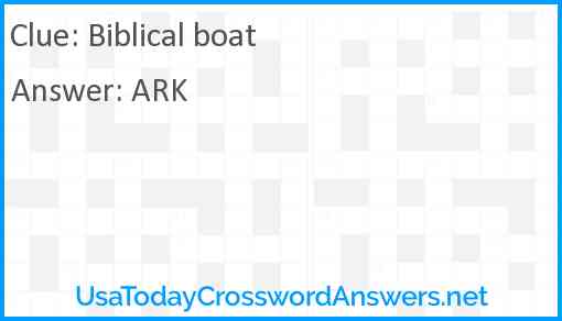 Biblical boat Answer