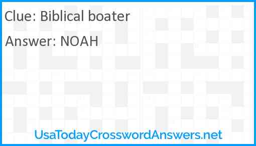 Biblical boater Answer