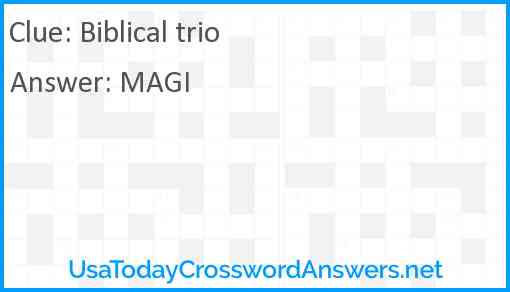 Biblical trio Answer