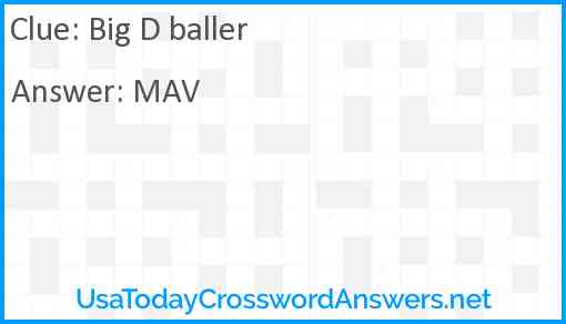 Big D baller Answer