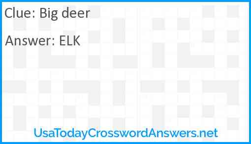 Big deer Answer