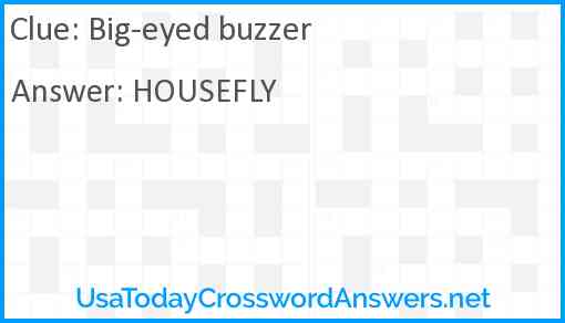 Big-eyed buzzer Answer