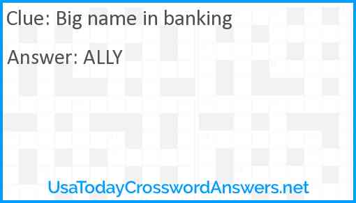 Big name in banking Answer