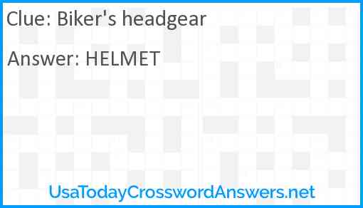 Biker's headgear Answer