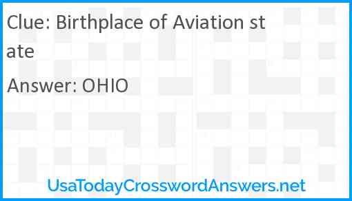 Birthplace of Aviation state Answer